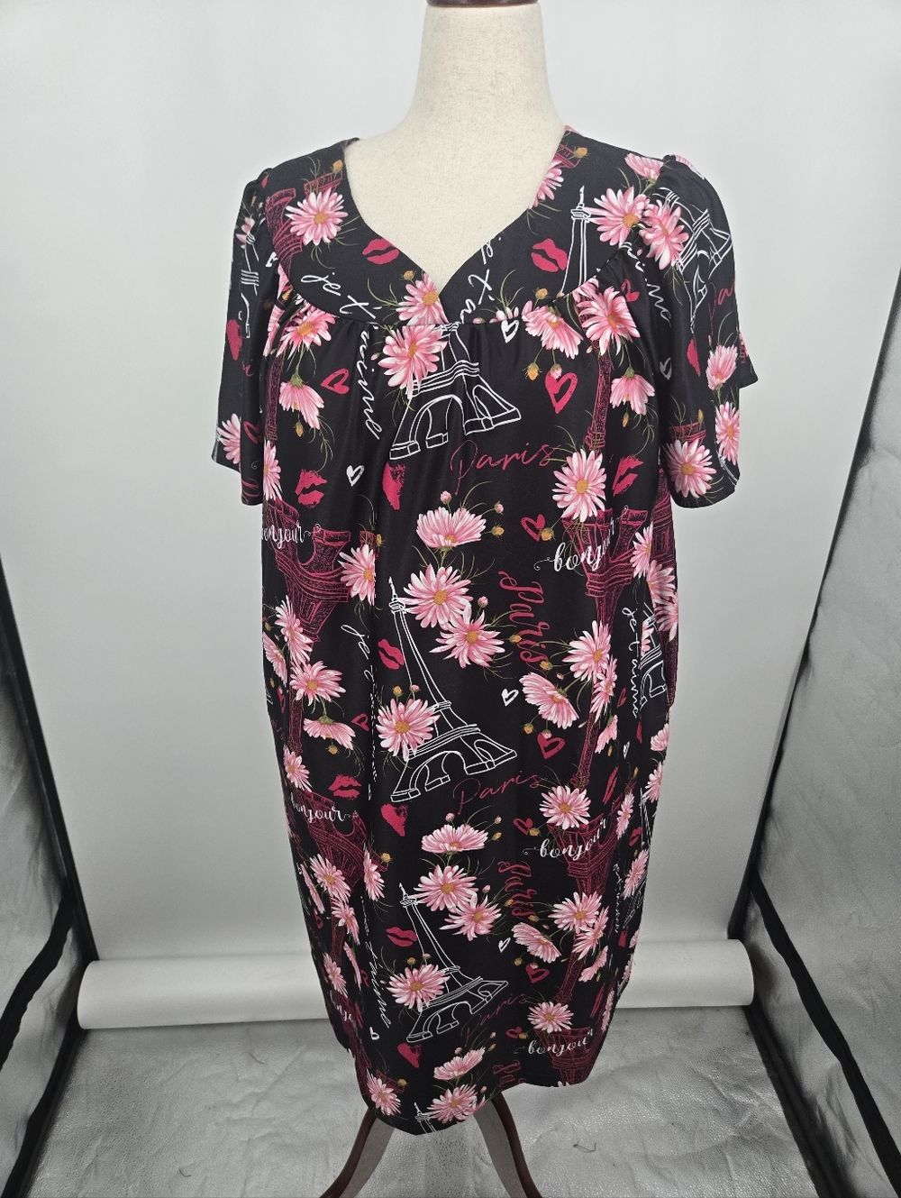 Anthony Richards French Paris Themed House Dress XL (7648)